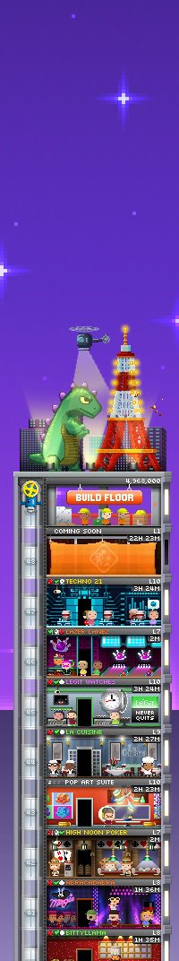 SetronNarf's tweet photo. My tower in Tiny Tower Vegas is awesome: https://t.co/ubO1rpwXHL