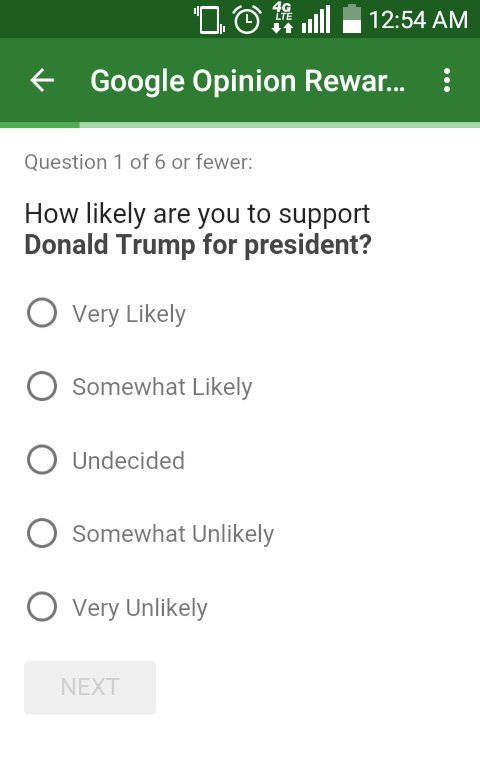 Cinemactik's tweet photo. Ummm... @google, what in the entire fuck??? #FuckTrump #NoFuckingWay #GoogleOpinionRewardsApp #NiceTryAsshole https://t.co/SPaYbfmlq4