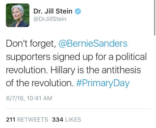Sehnsucht______'s tweet photo. .@HillaryClinton WILL NEVER GET OUR VOTES after all that Hatred &amp; Suppression!
@BernieSanders / @DrJillStein 2016 https://t.co/KiPwPLA80s