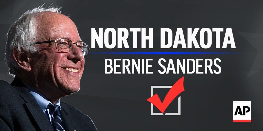Latinos4Bernie's tweet photo. Bernie WINS North Dakota! Thank you for your support and your hard work. Together we will change our country! https://t.co/zR22CFQqgM