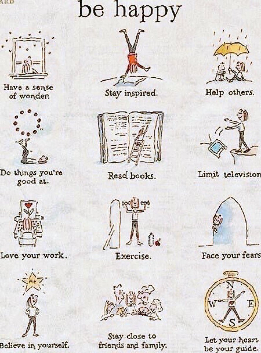 ValaAfshar's tweet photo. be happy:

have a sense of wonder
stay inspired
help others
read books
do things you're good at
face your fears https://t.co/w6MynAvz6B
