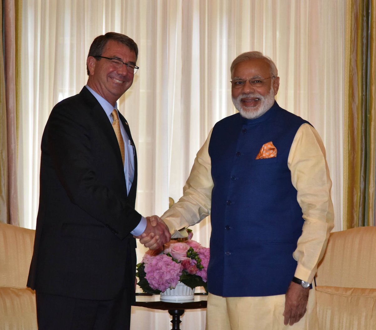 narendramodi's tweet image. Met Secretary of Defense Ashton Carter. @DeptofDefense