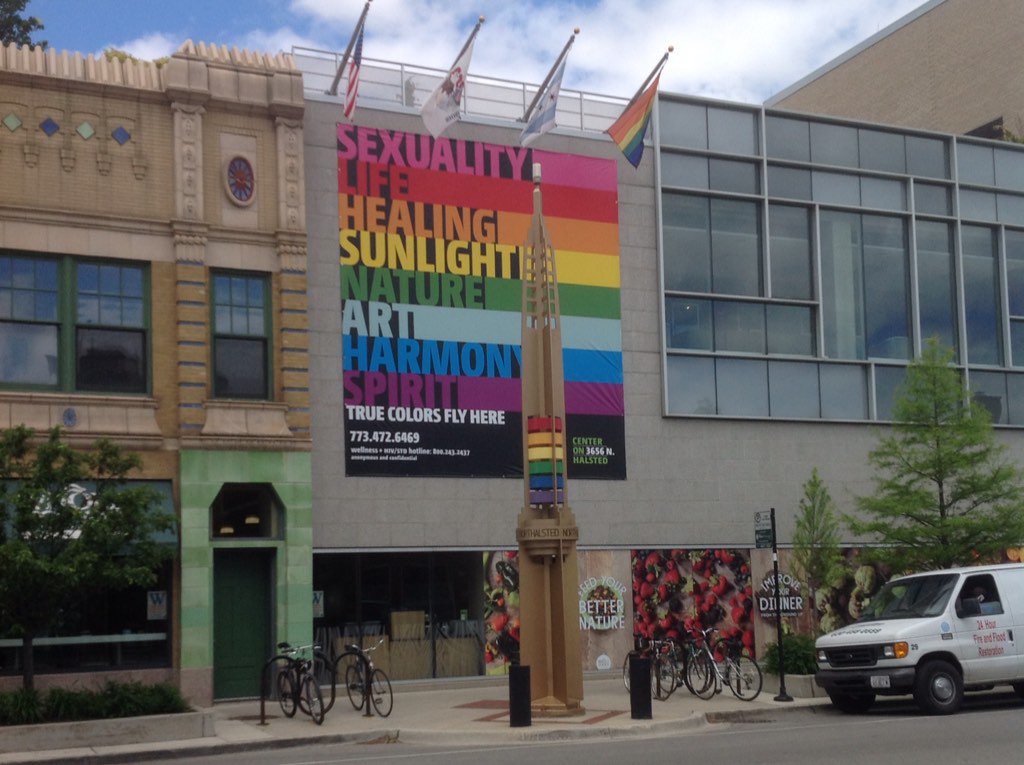 Thanks 2 all who helped to honor Jeffrey's life and art as we delivered his <a href="/AIDSQuilt/">AIDSQuilt</a> panel 2 <a href="/CenteronHalsted/">Center on Halsted</a> 2day