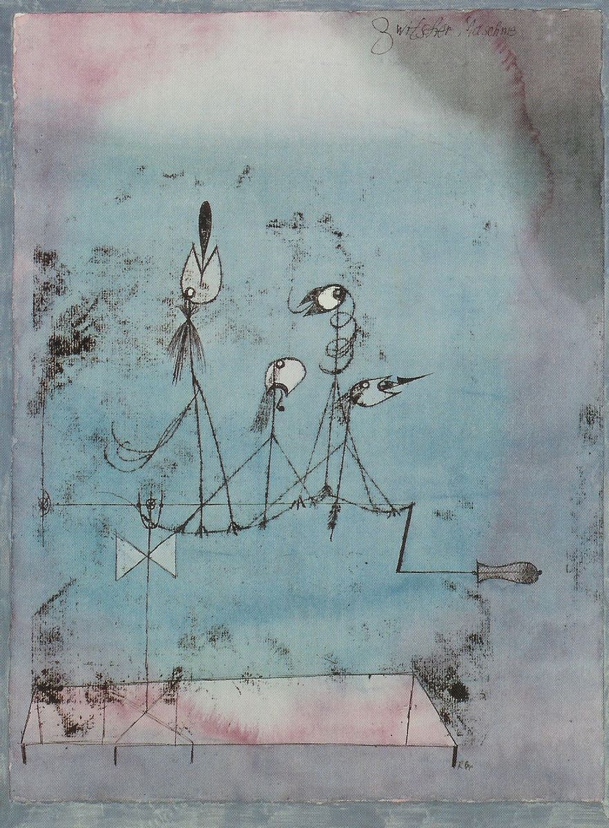 bencekollanyi's tweet image. Twittering machine by Paul Klee (1922) used by @sunhahong in his PPT @  #polbots workshop // en.wikipedia.org/wiki/Twitterin…