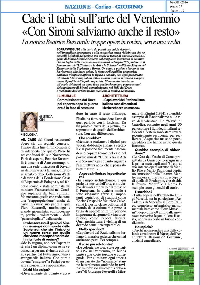 🖼 Sironi e l'arte del Ventennio:recuperare dal degrado patrimonio della 🇮🇹 cultura italiana <a href="/qn_giorno/">Il Giorno</a> <a href="/CiniLetizia/">letizia cini</a>