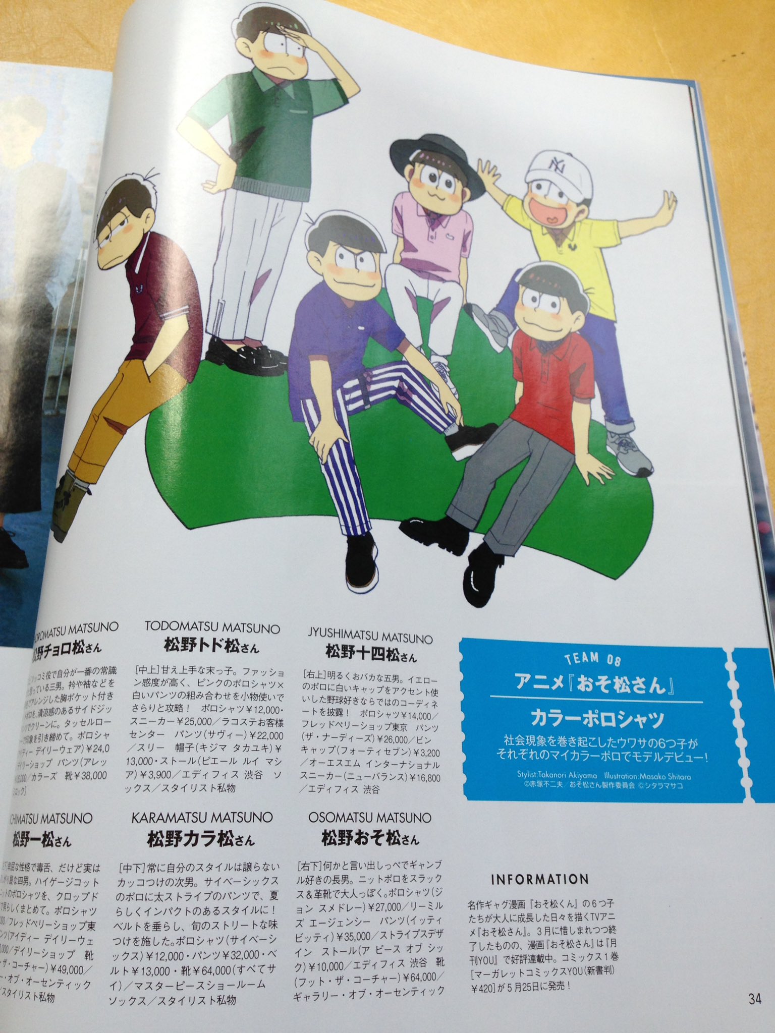 たきのすけ בטוויטר 職場に置いてあるメンズノンノ6月号を見てたらおそ松さん載ってたwwww ちゃんと服のブランドと値段も書いてあるし 艸 W たきのすけ בטוויטר 職場に置いてあるメンズノンノ6月号を見てたらおそ松さん載ってたwwww ちゃんと服のブランドと値段も書いてあるし 艸 W