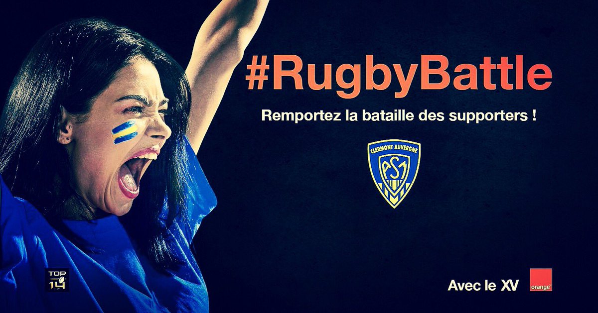 Clermontois ! Défendez nos couleurs avec #AllezASM pour gagner la #RugbyBattle d'@avecleXV !