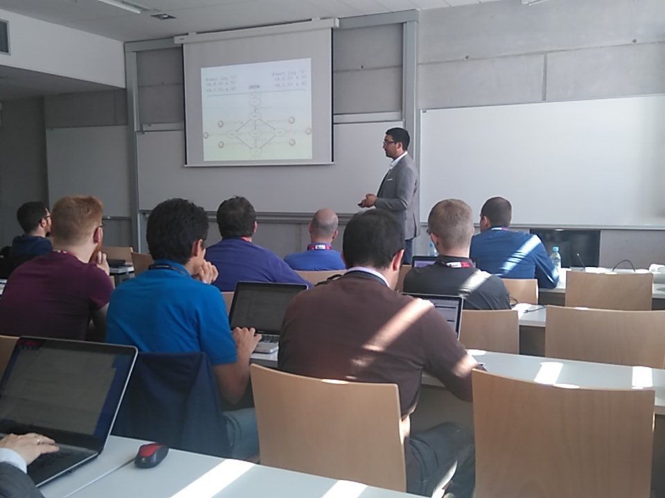 fmannhardt's tweet photo. Alfredo presenting about exploring statistically significant differences in event logs. #caise2016 #as #tue https://t.co/5VUIrTUHAl