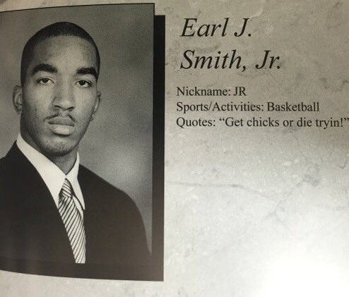 SN_Ohio's tweet photo. JR Smith's senior quote: 🐐 https://t.co/PyghvS2Z0W