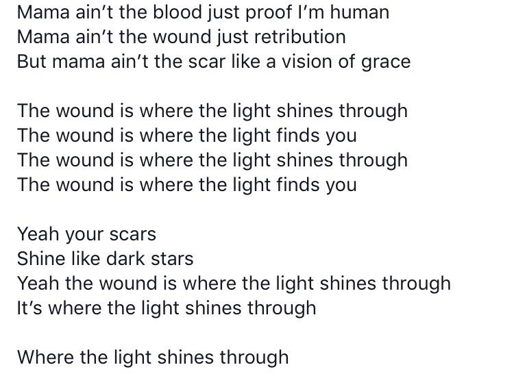 LOBHSwitchfoot's tweet photo. Official lyrics to "Where The Light Shines Through" by @switchfoot https://t.co/B6mqVgKJpi