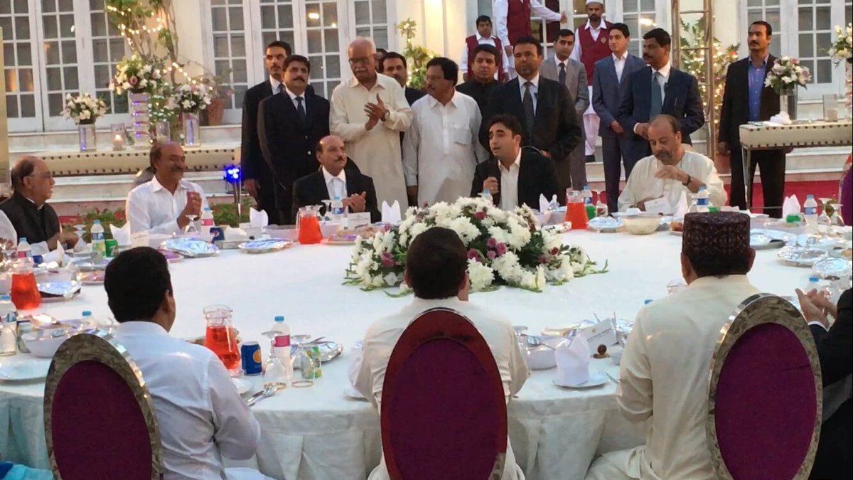 Majid_Agha's tweet photo. Chairman #PPP @BBhuttoZardari at Iftar dinner, hosetd by CM Sindh Syed Qaim Ali Shah at CM House. https://t.co/jEZTD3amrG