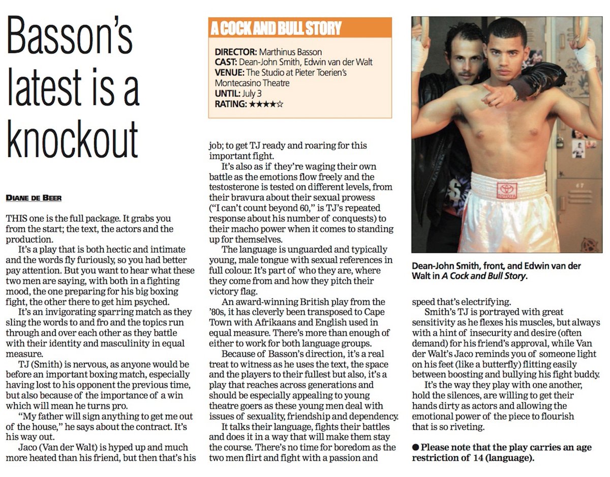 "BASSON'S LATEST IS A KNOCKOUT!" Diane de Beer