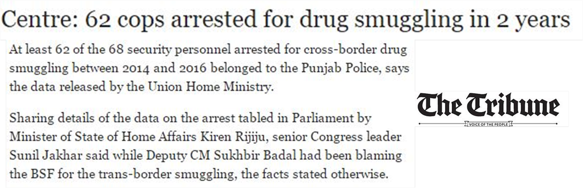 KejriLies's tweet photo. Its hoax, those cops were never smuggled any drugs, they just opposed us to do so.- @officeofssbadal #PunjabDaCancer https://t.co/W6JNcgm3Gd