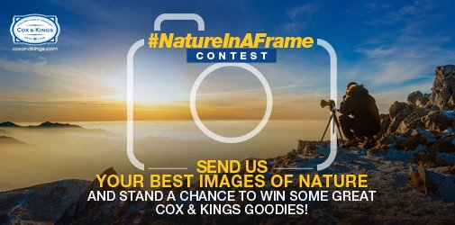 coxandkingsIN's tweet photo. Send in your best images of the great outdoors and get a chance to win fun prizes! 
#NatureInAFrame #ContestAlert https://t.co/QvYBB1tTZV