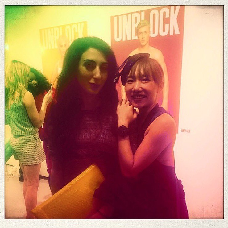 mellyyc's tweet photo. With lovely Alex at last night's @UNBLOCKMagazine  launch! Great catching up. Photo taken by the fabulous @tamara... https://t.co/K0YRwOpYiz