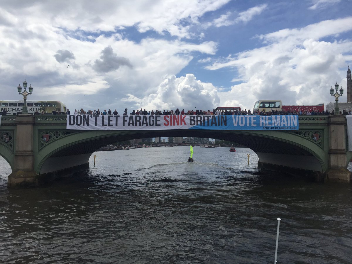 rosie rogers (@rorogers123) on Twitter photo Lovely welcome banner for #farage #flotilla Lovely welcome banner for #farage #flotilla