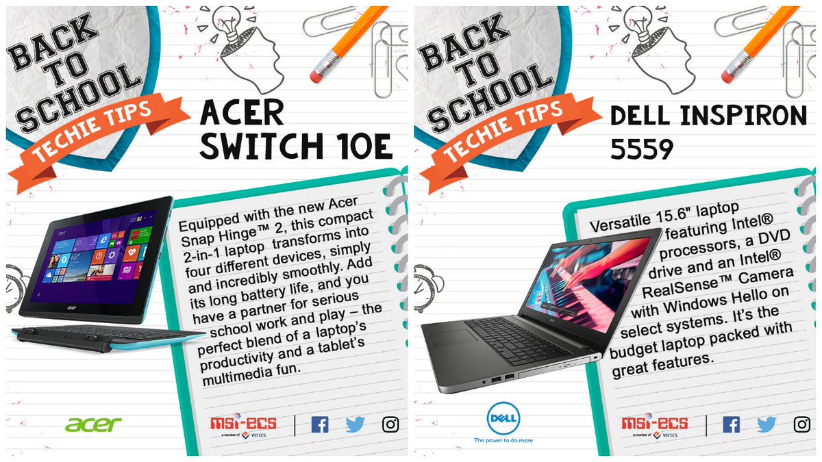 vstecs's tweet image. Finish at the top of your class with these student-friendly laptops.
#TechieTips