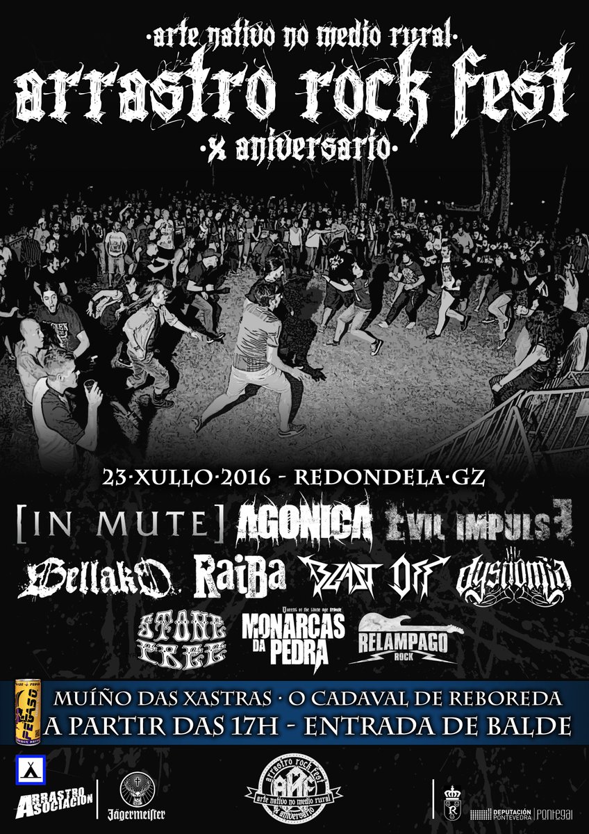 arrastrorock's tweet photo. << CARTEL X ARRASTRO ROCK FEST >>
"10 ANOS - 10 BANDAS + 10 HORAS DE DIRECTO" https://t.co/Ad6guXan3Y
