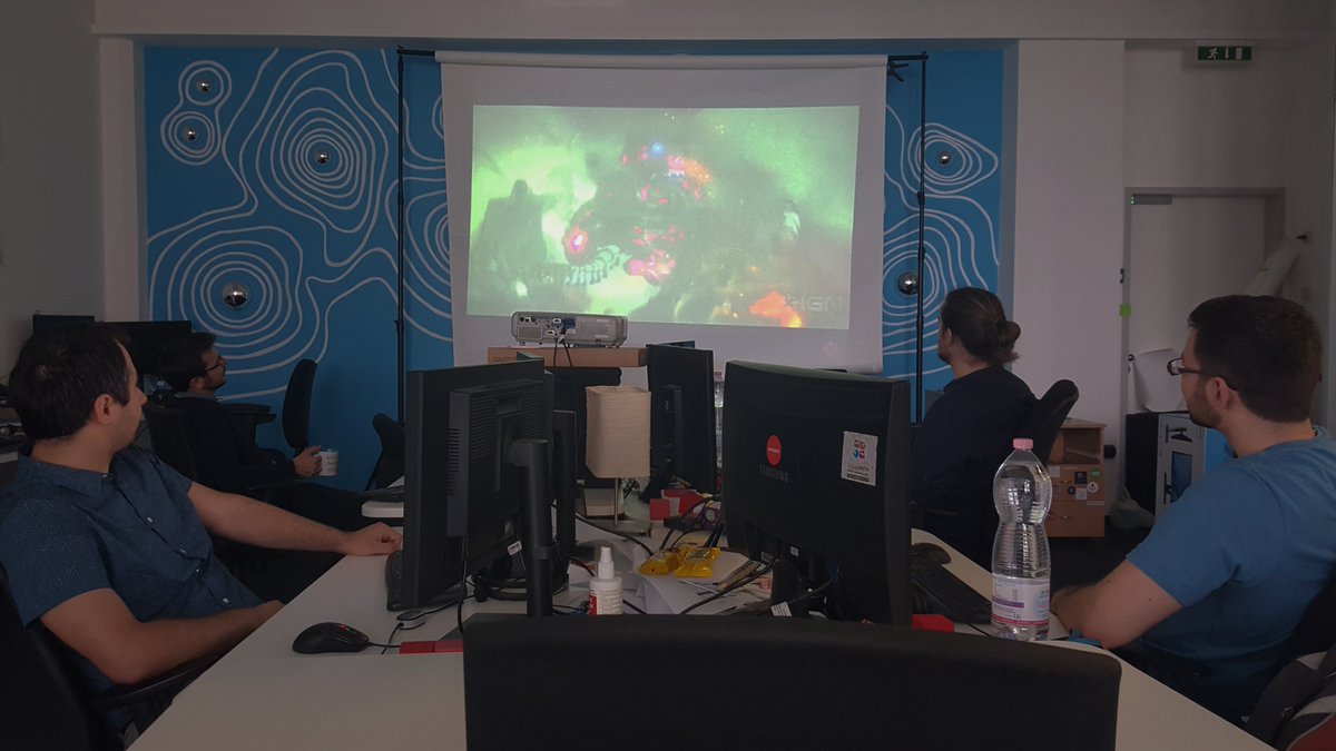 POSSIBLEgames's tweet photo. Concentrating on work is quite hard during #E32016 🙃 #gamedev #geeklife #gamersunite https://t.co/VKwUYgskBY