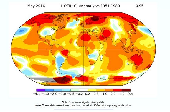 Mayo registró nuevo récord de temperatura en el planeta, según datos de @WMO y @NASA ow.ly/2TCv301hq7w