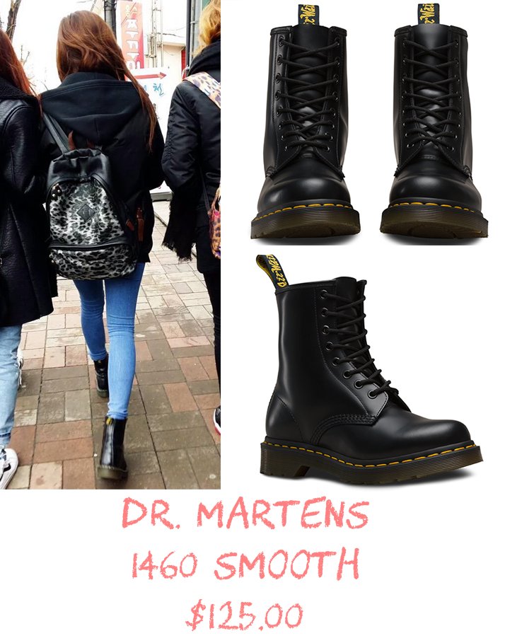 black and pink doc martens