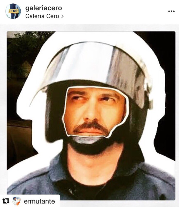 Forma parte de la exposición #imagenesautorizadas #leymordaza en Galería CERO #PHE16 <a href="/danielmayrit/">Daniel Mayrit</a>
