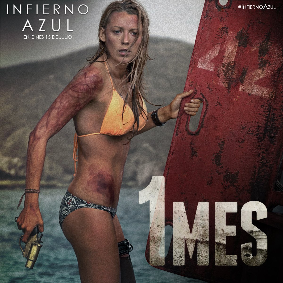 sonypictures_es's tweet photo. Sólo queda un mes para ver a Blake Lively luchando por la supervivencia en #InfiernoAzul. En cines 15 de julio. https://t.co/v1Cjihu3il