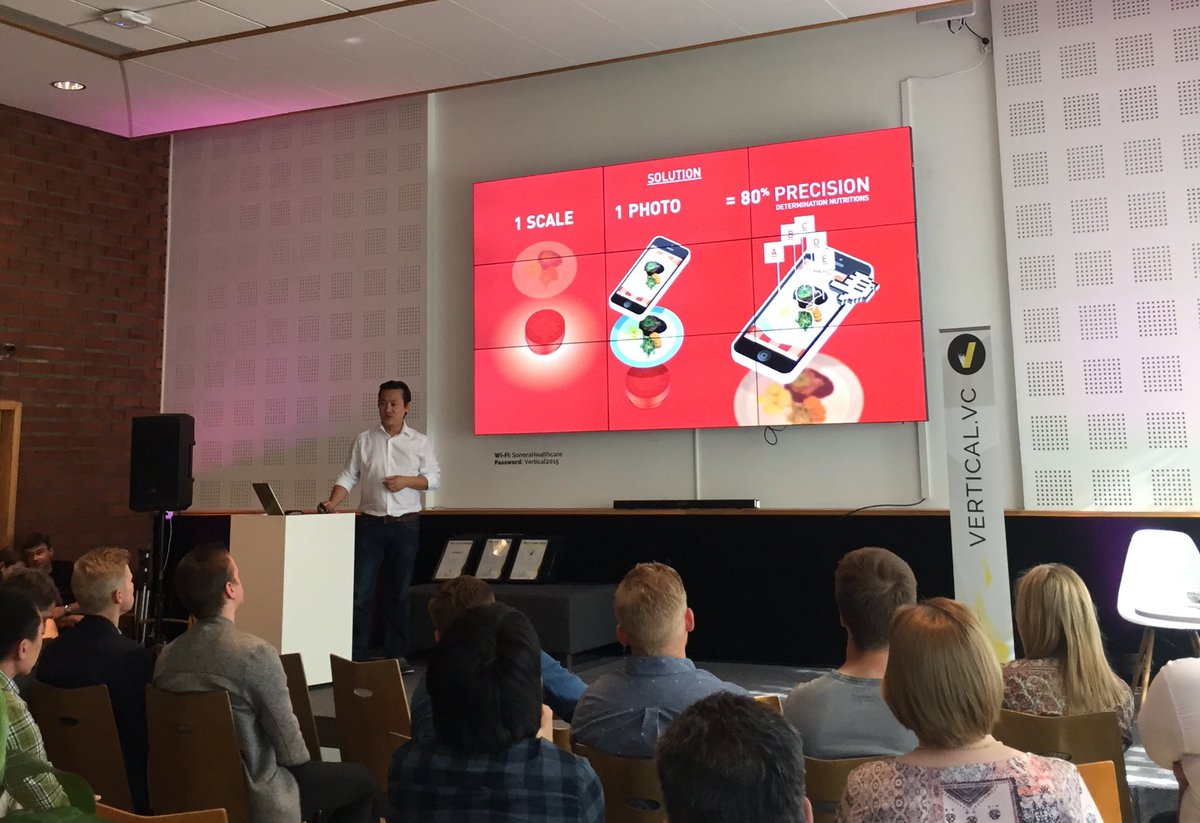 UpgradedFi's tweet photo. .@YuScaleSystem helps to measure nutritional composition by picture with 80% precision / #VSpring16 #diabetics https://t.co/dvkeQuFeZ4