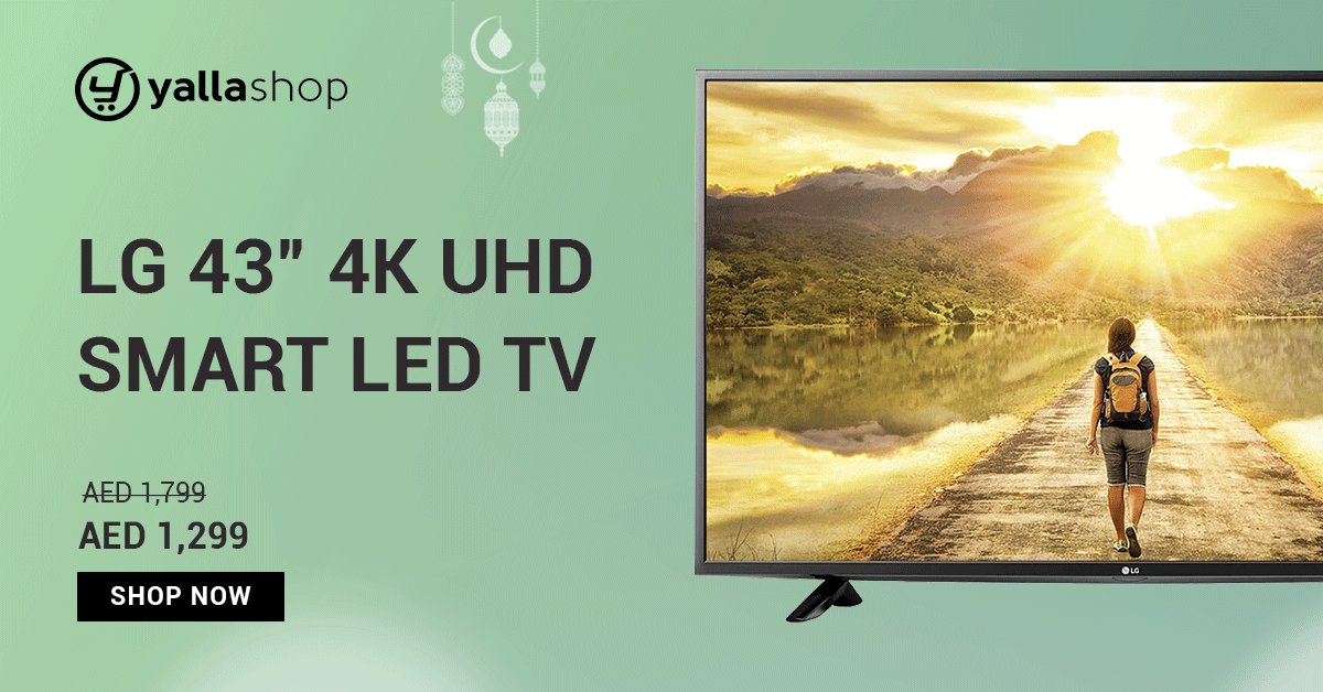 yallashopme's tweet photo. A 4K UHD LG TV for just AED 1299! You're not dreaming! #getthisnow! #bestpriceever https://t.co/JyVlYlWhB5 https://t.co/dkqjlqTVVL