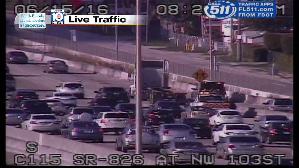 Crash on SR-826 SB and NW 103rd St #TRAFFIC #MIAMI https://t.co/Lqx8brneKy