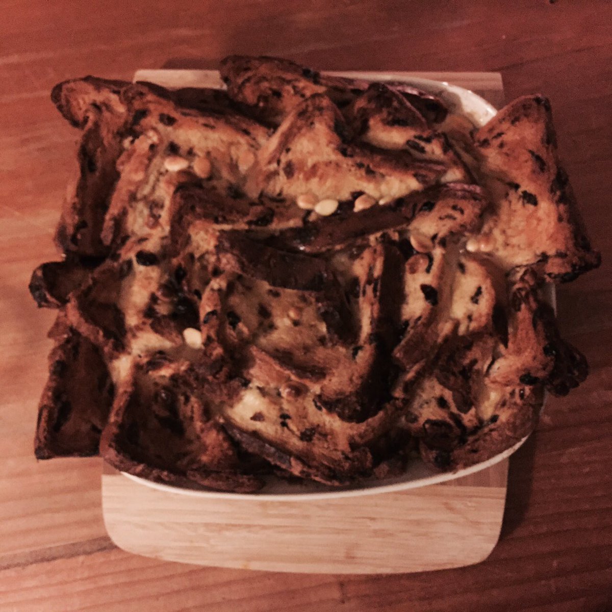 RedOnPurpose's tweet photo. First ever bread and butter pudding. With cranberries, white chocolate and raisin bread. #nomnomnom #noleftovers https://t.co/DGzlTeJfWA