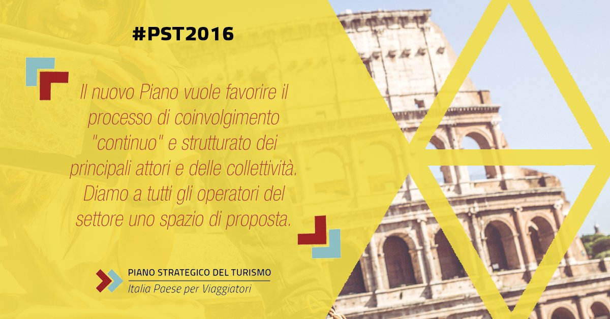 MiC_Italia's tweet photo. #PST2016 sulla piattaforma Idee per il Turismo raccolte e discusse proposte per il rilancio del #turismo italiano https://t.co/spIZbbHwPU