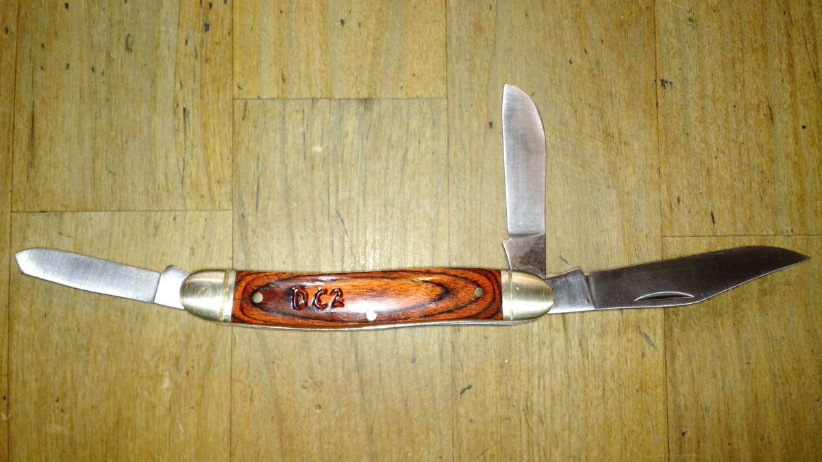k0led's tweet photo. Second knife. Much improved over first effort. Stockman pattern. https://t.co/qweOp3ubI6