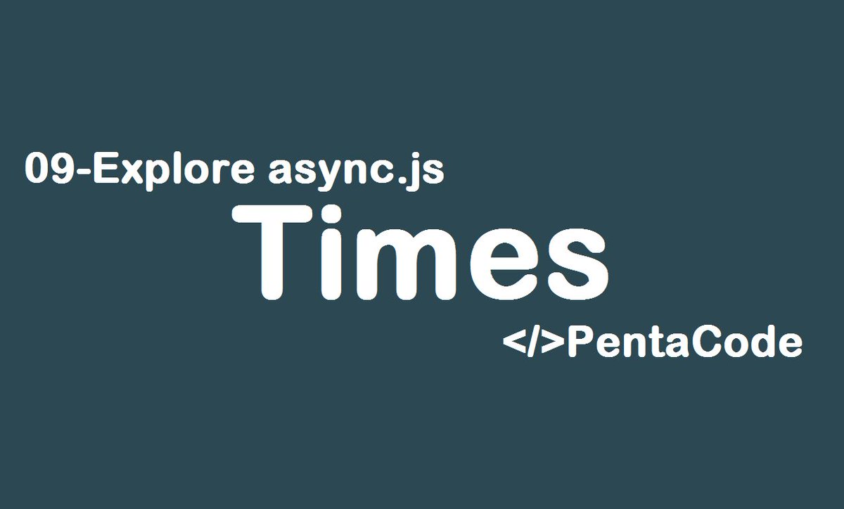 pentacodevids's tweet image. 09 - Exploring Async.js - async.times youtube.com/watch?v=OyPc2P… #javascript #nodejs #asyncjs