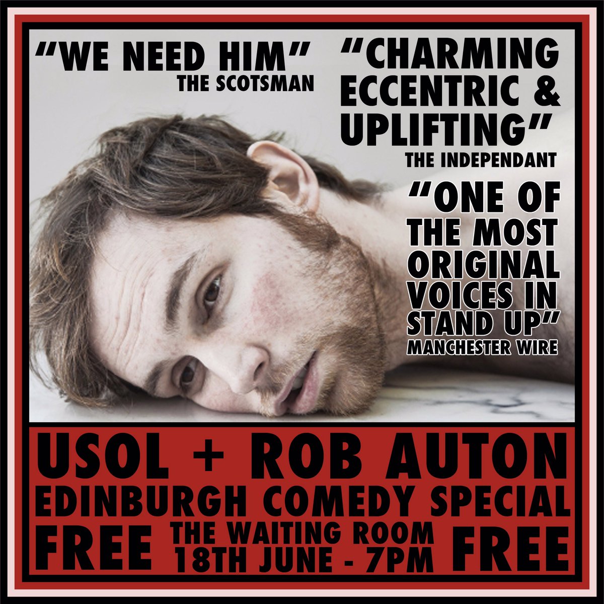 usolcomedy's tweet photo. The superb @RobertAuton will be previewing The Sleep Show in Colchester this Saturday at @stbotolphs_ entry is free! https://t.co/THcts0W32W