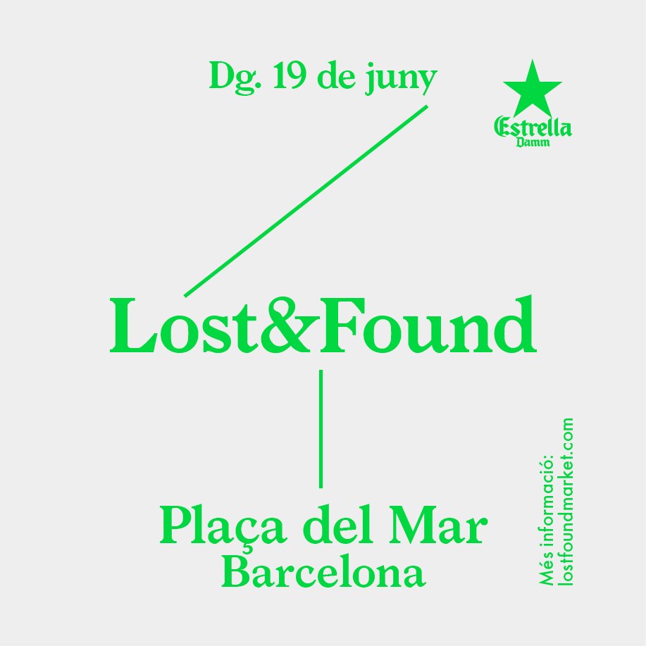 EstrellaDammCat's tweet image. Busques una peça única vintage? Tenim clar on la trobaràs: vine el proper cap de setmana a @lostfoundmarkt!