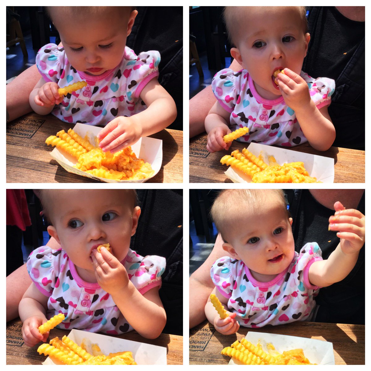 Oh snap. Looks like <a href="/THEMODERNnyc/">The Modern</a> Chef <a href="/AbramBissell/">Abram Bissell</a>'s small fry is digging her crinkle cuts!