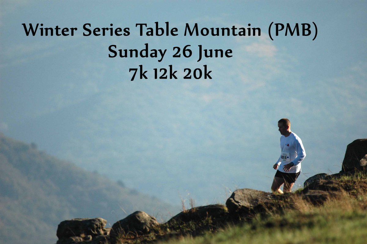 KZNTRAILRUNNING's tweet photo. Winter Series TABLE MOUNTAIN Trail 26 June 2016. Runners &amp; walkers welcome! Entries: https://t.co/yKPTIyeT0c https://t.co/Of6cdQxC50