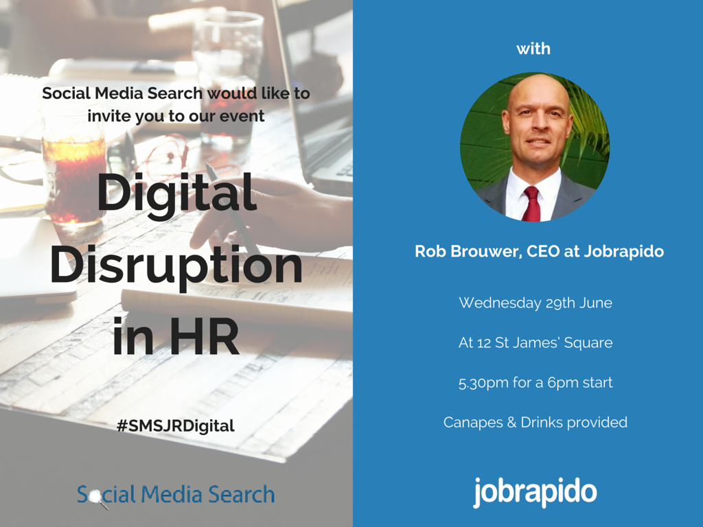 laura_hillhouse's tweet photo. Register today for @SocialMedSearch event w/ @jobrapido & @robbrouwer! #HR #SMSJRDigital https://t.co/pSLfl3EUSz https://t.co/yDH5euAzUA