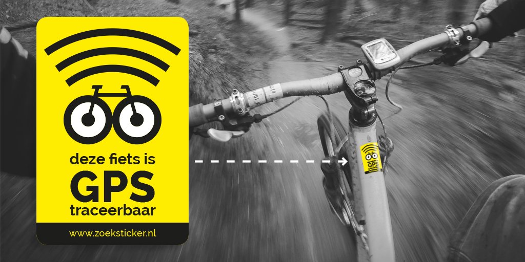 zoeksticker's tweet photo. Nieuw! Laat nu ZIEN dat jouw #fiets #GPS traceerbaar is: voorkomen is beter dan genezen #zoeksticker.nl #preventie https://t.co/n4m5gGKRhI