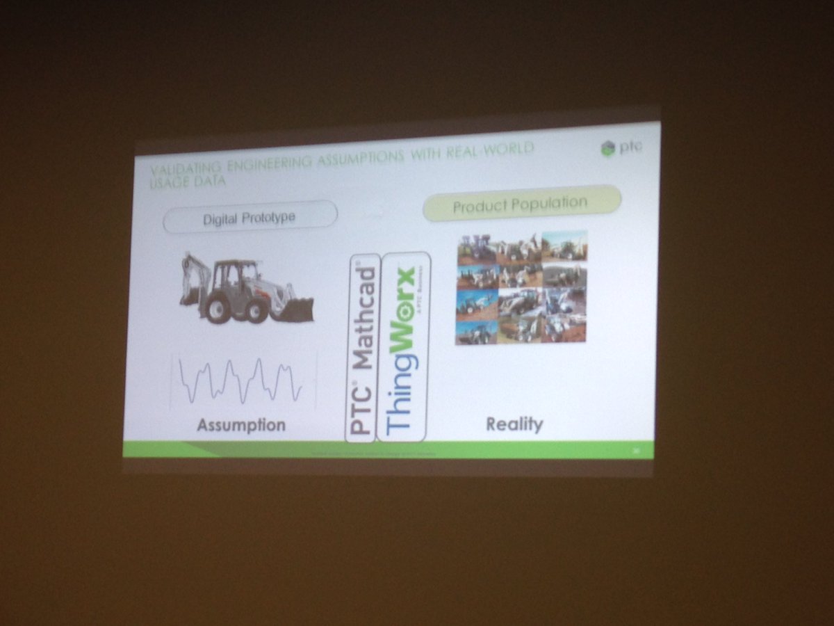 PTC_Italia's tweet photo. Ecco come mondo fisico e digitale convergono nel #DigitalTwin con sensori fisici e virtuali #CdmPowerDirections2016 https://t.co/eiXoEwUAv2