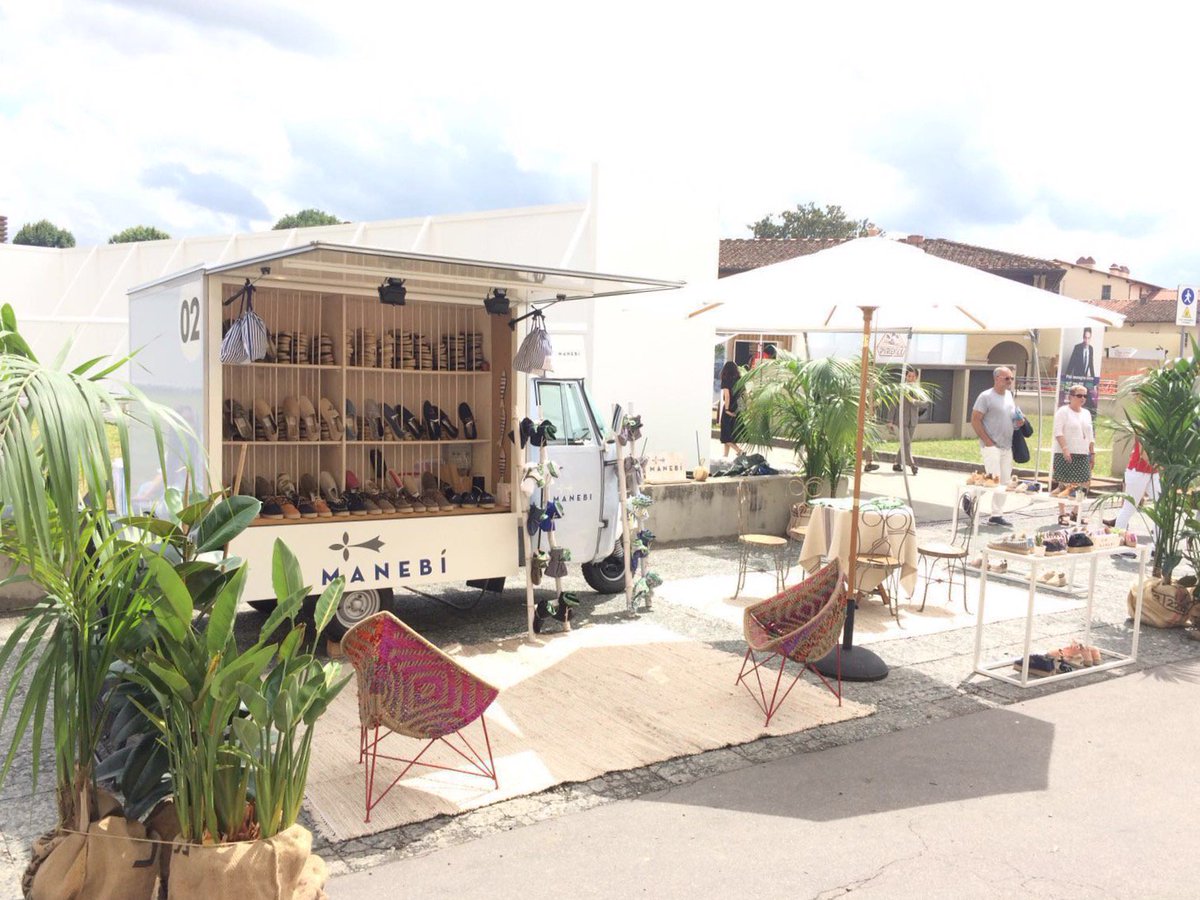 Massimo_Bonini's tweet photo. Summer vibes at @ManebiGroup booth! #pittiuomo90 #pu90 @Pitti_Immagine https://t.co/tSRBFuoLdi