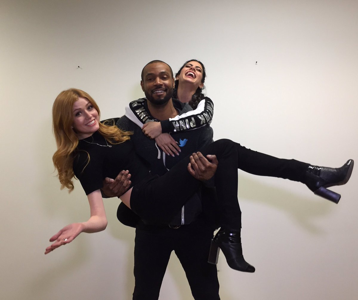isaiahmustafa's tweet photo. Keeping it in the @ShadowhuntersTV family this #WCW. @EmeraudeToubia @Mllemaximroy @Kat_McNamara ...and my clone ;) https://t.co/lLKIGtNyc0