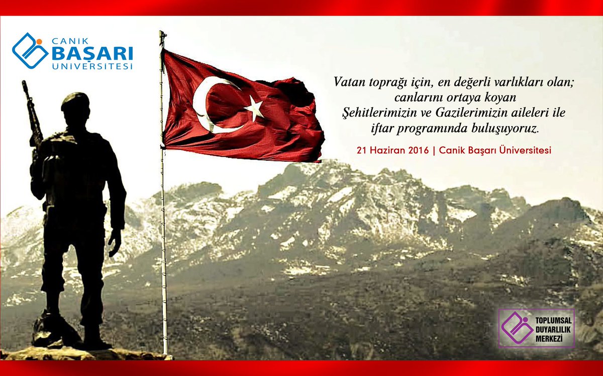 Vatan toprağı için canlarını ortaya koyan Şehitlerimizin ve Gazilerimizin aileleri ile iftar programında buluşuyoruz