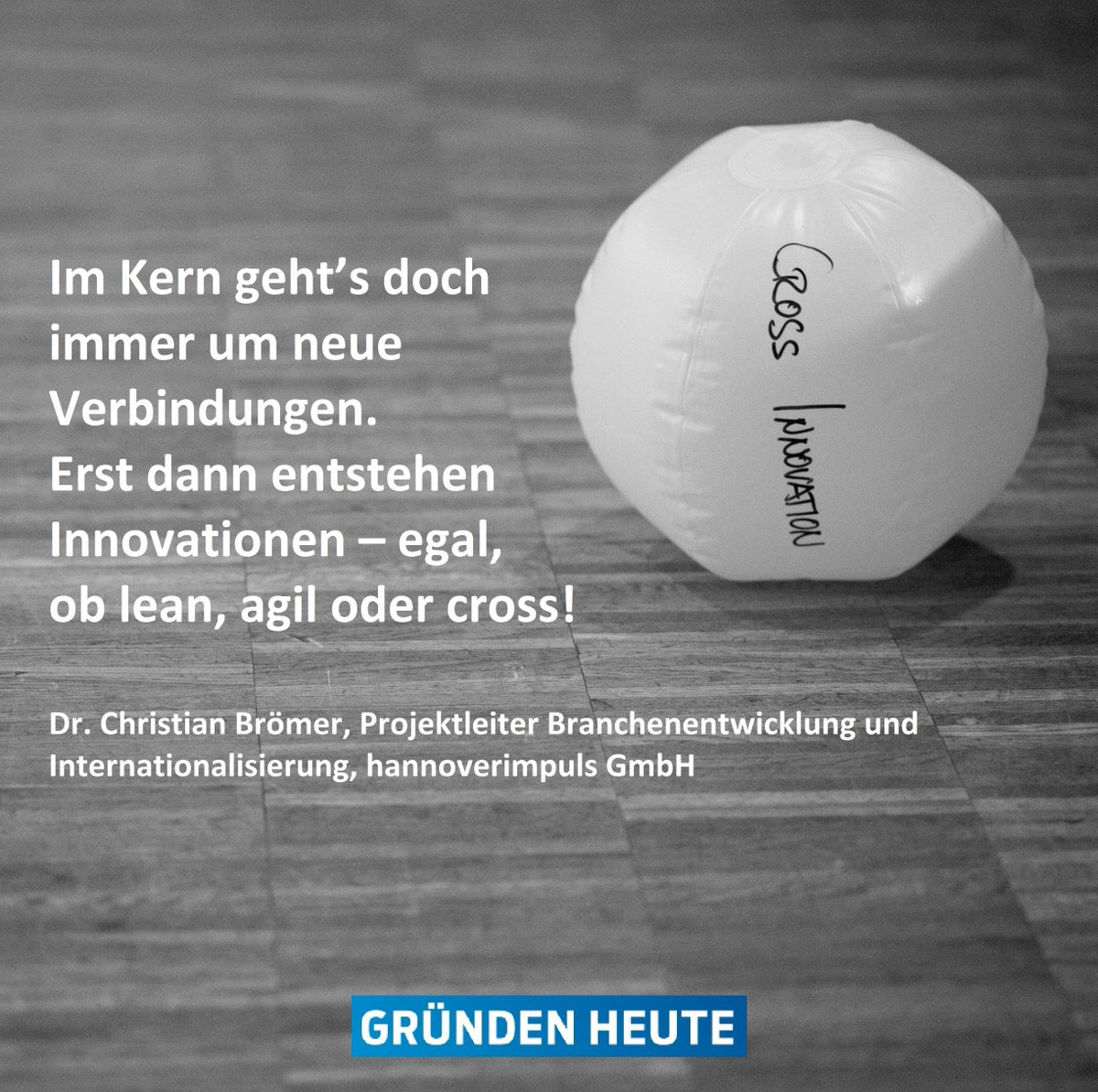 hannoverimpuls's tweet image. #CrossKrökeln mit Christian #CrossInnovation als #StartupTool? Don´t miss! #grhe16 gründen-heute.de