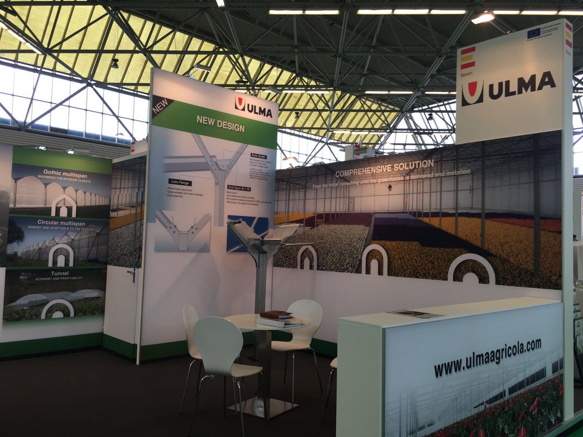 AgragexSpain's tweet photo. @GrupoULMA #greenhouses at #greentech2016 Advanced #engineering to optimize farmers resources &amp; maximize #production https://t.co/kfAALMf5sY