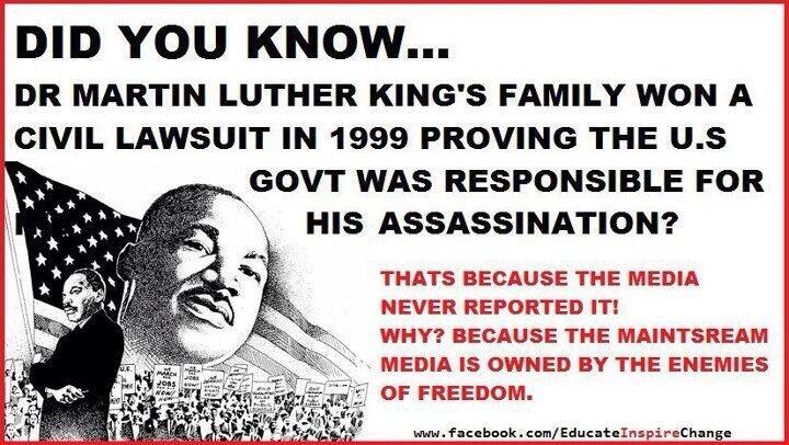 WakeUpMFers's tweet image. NEVER FORGET the US Government KILLED Martin Luther King Jr.~