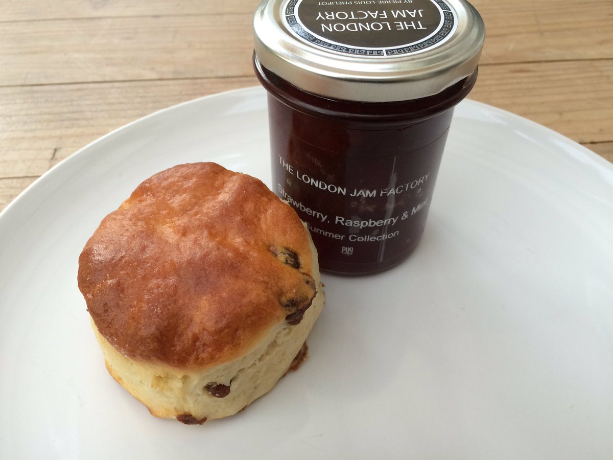 NikkiS49's tweet photo. It's English afternoon tea time at my @ArcadiaEngland food writing class today - thanks @LarderLadywell for the jam https://t.co/C2y2QphJre
