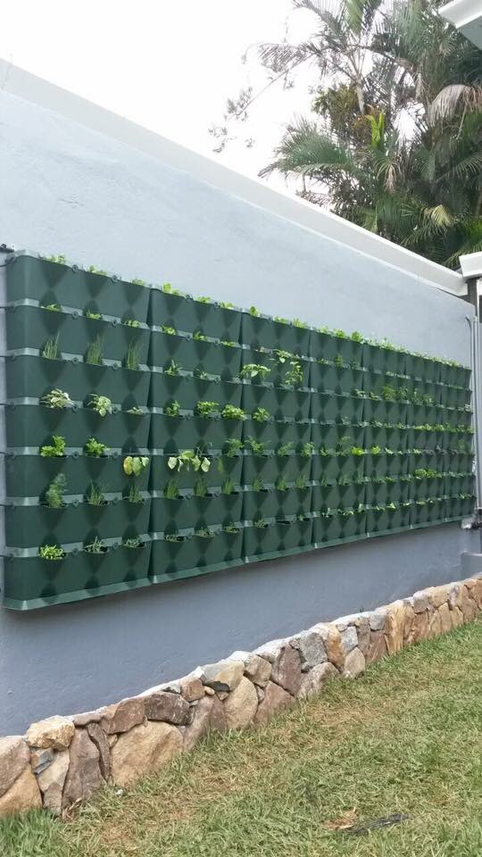 Efficiënt verticaal tuinieren doe je met Minigarden. Bekijk de foto van deze geweldige verticale kruidentuin.