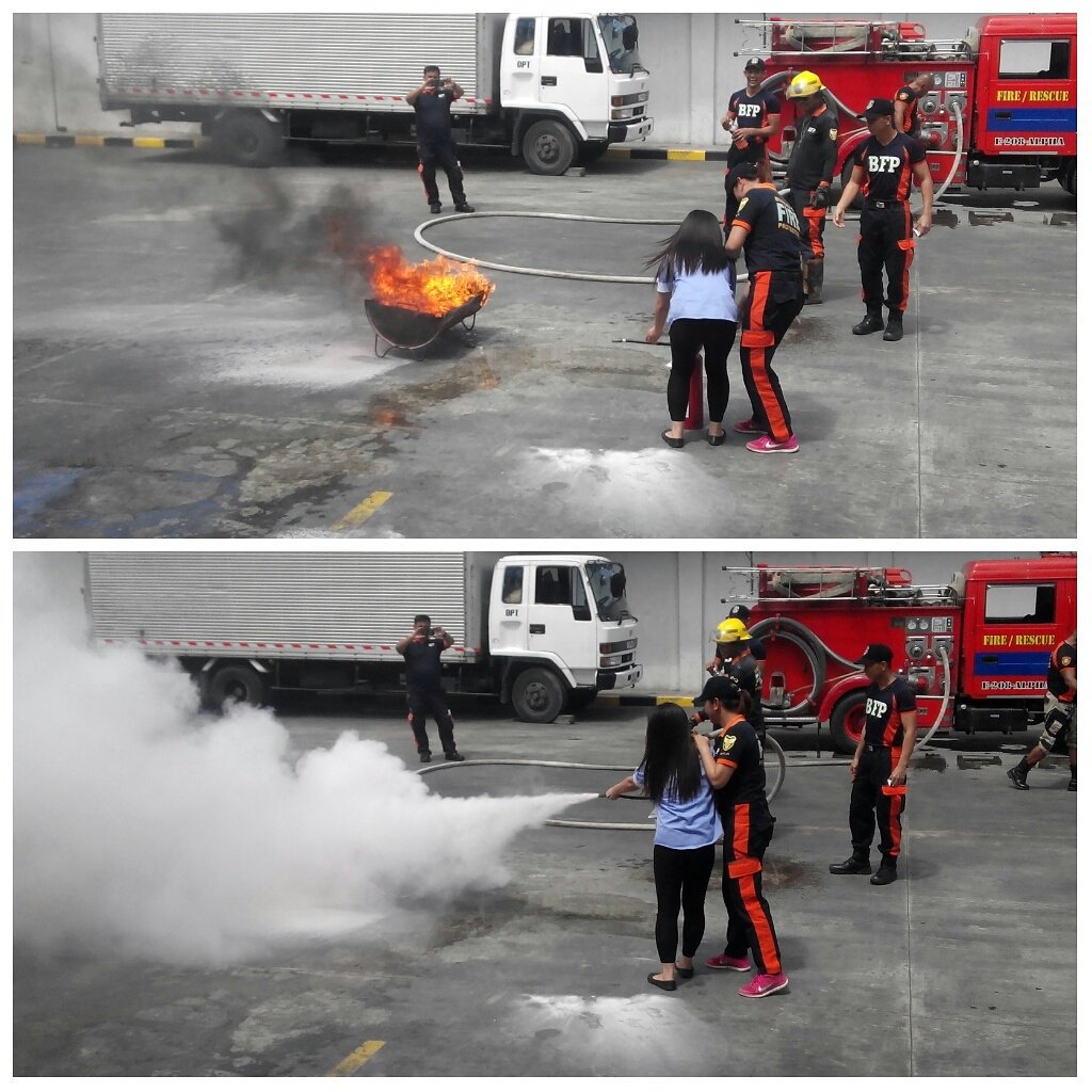 ibyaaaaaaaang's tweet photo. That feeling? Feeling fire figther? Hihi!βΊ Fire Prevention and Safety Seminar #FireDrill2016 https://t.co/rVx6XyvWK1